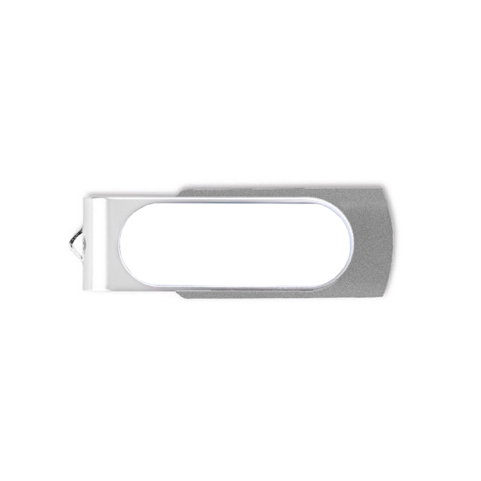 Pen personalizada com gota de resina e clipe giratório Techmate Relief cor prateado