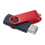 Pen USB para merchandising 3.0, clipe giratório colorido Colorclip 3.0 cor vermelho