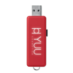 Pen drive publicitária com luz para iluminar o logo Soft Square cor vermelho