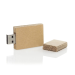 Pens USB com tampa e corpo de cartão reciclado USB Cardboard cor bege