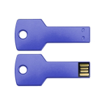 Pen USB metálica em forma de chave com ligação 3.0 Chave USB 3.0 cor azul