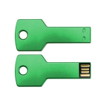Pen USB metálica em forma de chave com ligação 3.0 Chave USB 3.0 cor verde