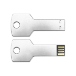 Pen USB metálica em forma de chave com ligação 3.0 Chave USB 3.0 cor prateado