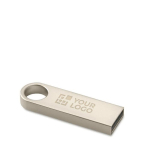 Pen USB serigrafada ou gravada 3.0 pequena metálica Compacto Round 3.0 cor prateado