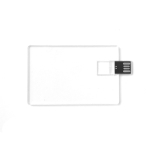 Cartão USB transparente para personalizar dos 2 lados Clear cor transparente