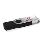 Pen USB personalizada com ligação 3.0 e ligação tipo C Techmate-C 3.0 cor preto