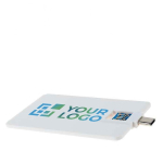 Cartão com ligação USB padrão 3.0 e conector tipo C USB-C 3.0 cor branco