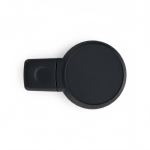 Pen USB corporativa, original design circular e acabamento de borracha cor preto