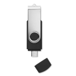 Pendrive personalizado versão OTG com conexão tipo C Techmate OTG-C cor preto