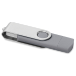 Pendrive personalizado versão OTG com conexão tipo C Techmate OTG-C cor cinzento