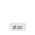 USB ecológico retangular com carcaça de palha de trigo cor natural