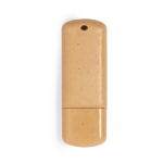 Memória USB feita de palha de trigo com logótipo a cores cor natural