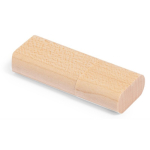 Memória USB com carcaça de bambu e tampa para fechar cor natural