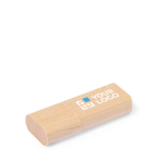 Memória USB com carcaça de bambu e tampa para fechar