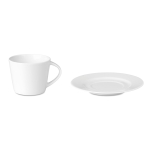 Chávena de café de cerâmica personalizada 160ml Cappuccino Lungo cor branco segunda vista