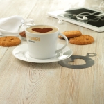 Chávena de café de cerâmica personalizada 160ml Cappuccino Lungo cor branco vista conjunto principal