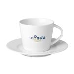 Chávena de café de cerâmica personalizada 160ml Cappuccino Lungo cor branco vista principal