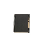 Caderno personalizado de papel reciclado, folhas B6 lisas EcoBasic Small cor preto segunda vista