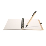 Caderno personalizado de papel reciclado, folhas B6 lisas EcoBasic Small cor bege segunda vista