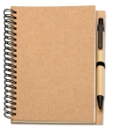 Caderno personalizado de papel reciclado, folhas B6 lisas EcoBasic Small cor bege quarta vista