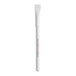 Caneta para empresas feita de cartão reciclado com tinta azul cor branco vista principal terceira vista