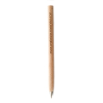 Caneta de madeira personalizável de tinta preta Madeira Basic cor madeira vista principal
