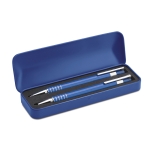 Conjunto barato de caneta automática e porta-minas tinta azul Color cor azul
