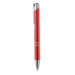 Canetas metálicas personalizadas populares para oferecer tinta azul Aster cor vermelho