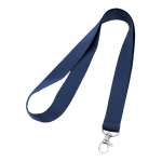 Lanyard personalizado barato de 2 cm com fecho mosquetão BasicStyle cor azul