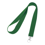 Lanyard personalizado barato de 2 cm com fecho mosquetão BasicStyle cor verde