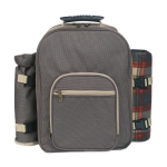 Elegante mochila de piquenique com manta e utensílios Garden Park cor castanho