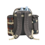 Elegante mochila de piquenique com manta e utensílios Garden Park cor castanho terceira vista