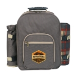 Elegante mochila de piquenique com manta e utensílios Garden Park cor castanho vista principal