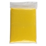 Impermeável dobrável barato de plástico com capuz Blizzard cor amarelo
