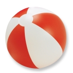 Bola de praia publicitária, opção multicolorida ou bicolor Waterfont cor vermelho