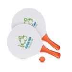 Conjunto publicitário de raquetes com bola Set Ténis de Praia Strand cor cor-de-laranja vista principal