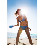 Jogo publicitário com bola de ventosa para levar para a praia Ibiza cor azul segunda vista conjunto