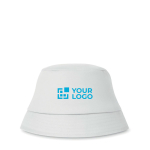 Chapéus de praia publicitários de algodão coloridos Umbra cor branco vista principal