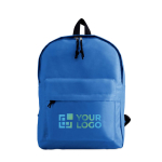 Mochilas personalizáveis de poliéster 600D School Color cor azul real vista principal