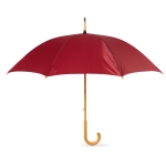 Guarda-chuva de poliester 190T com cabo em madeira ø103 Basic Manual cor bordeaux