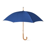 Guarda-chuva de poliester 190T com cabo em madeira ø103 Basic Manual cor azul