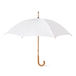 Guarda-chuva de poliester 190T com cabo em madeira ø103 Basic Manual cor branco