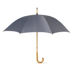 Guarda-chuva de poliester 190T com cabo em madeira ø103 Basic Manual cor cinzento