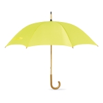 Guarda-chuva de poliester 190T com cabo em madeira ø103 Basic Manual cor amarelo terceira vista