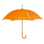 Guarda-chuva de poliester 190T com cabo em madeira ø103 Basic Manual cor cor-de-laranja vista principal