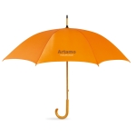 Guarda-chuva de poliester 190T com cabo em madeira ø103 Basic Manual cor cor-de-laranja terceira vista principal