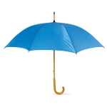 Guarda-chuva de poliester 190T com cabo em madeira ø103 Basic Manual cor azul real