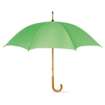 Guarda-chuva de poliester 190T com cabo em madeira ø103 Basic Manual cor verde-lima