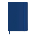 Caderno promocional barato colorido, folhas A5 pautadas cor azul