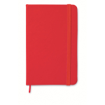 Caderno promocional barato colorido, folhas A5 pautadas cor vermelho